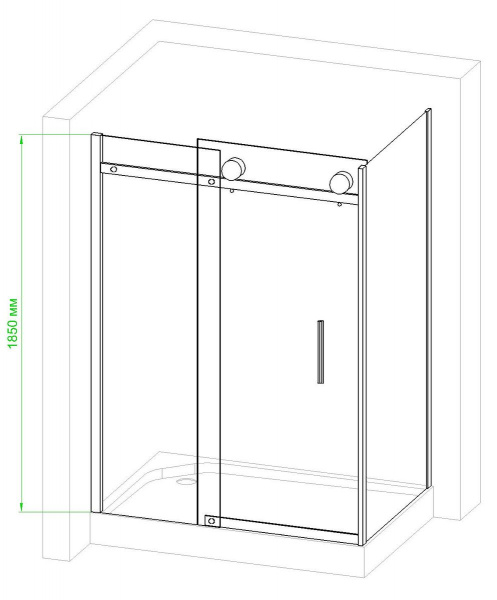 Фото душевое ограждение royal bath rb8012b-l 120x80 см