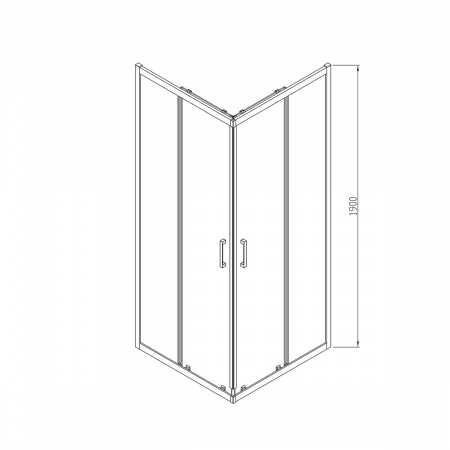 Фото душевое ограждение vincea alpha 80x90 см  vss-3al900cl
