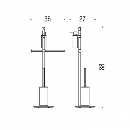 Фото стойка с аксессуарами напольная colombo design planets b9819