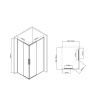 Фото душевое ограждение vincea slim-u 80x100 см  vss-2su8010clb