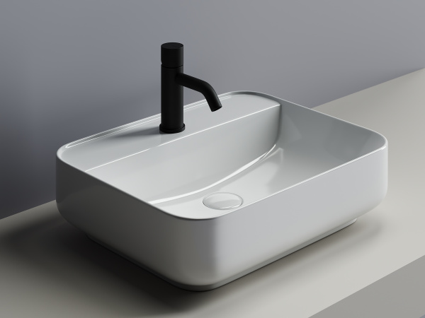 Фото раковина накладная ceramicanova element 50 см, цвет: белый cn5015