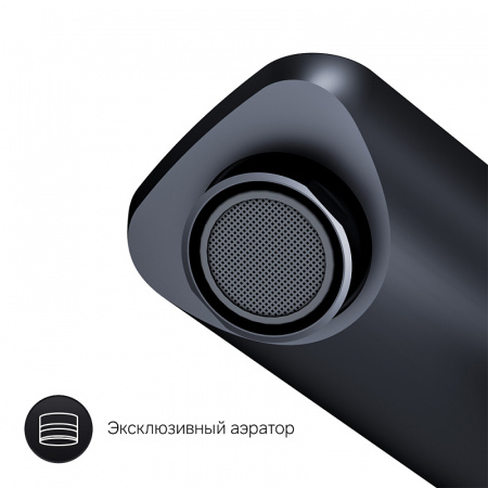 Фото смеситель для раковины am.pm x-joy black edition f85a02522
