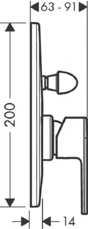 Фото смеситель для ванны hansgrohe vernis shape 71458670