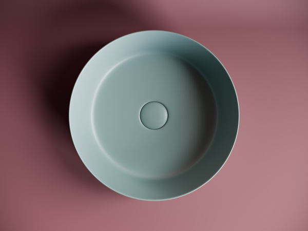 Фото раковина накладная ceramicanova element 39 см, цвет: зеленый cn6022mlg