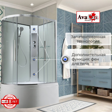 Фото душевая кабина avacan em5912rnt 120x90 см без крыши