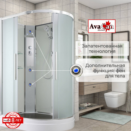 Фото душевая кабина avacan em2912ln 120x90 см без крыши