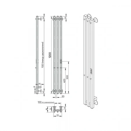 Фото электрический полотенцесушитель indigo  style 4 pro 120/18 lspre120-18rt