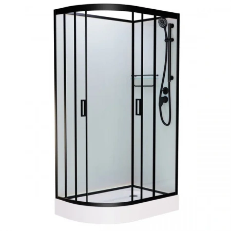 Фото душевая кабина frank f412l/r black  120x80 см 214014