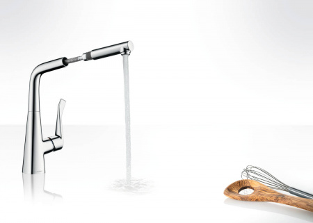 Фото смеситель для кухни hansgrohe metris 14821800