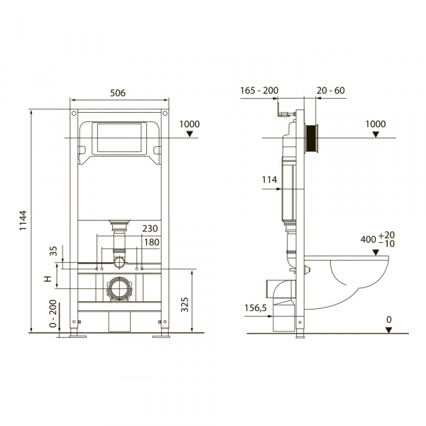 Фото унитаз с инсталяцией tece spring base k401201wcr