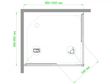 Фото душевое ограждение royal bath hpd rb9100hpd-t-ch 100x90 см