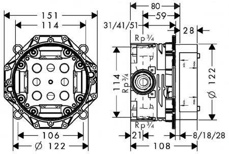 Фото душевая стойка hansgrohe crometta 27957000
