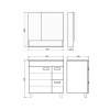 Фото тумба с раковиной comforty клеон 75 см 00-00004758