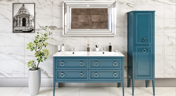Фото тумба под раковину bagno piu vintage 140 см, цвет: патина и декор vnd-1-140