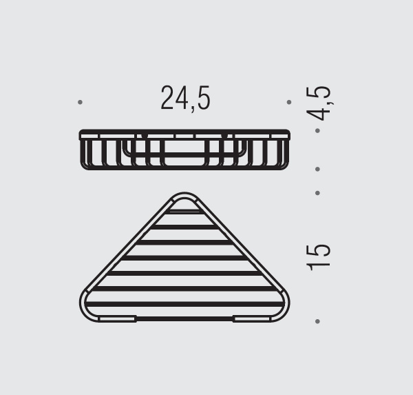 Фото полка-сетка подвесная угловая colombo design basic b2734