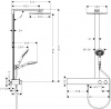 Фото душевая стойка hansgrohe raindance e 300 1jet showerpipe 600 st 27363000