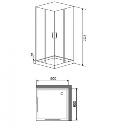 Фото душевая кабина timo premium ilma-101 100x100 см