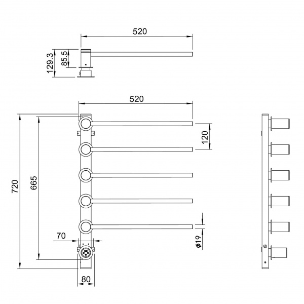 Фото полотенцесушитель электрический wonzon & woghand hamburg цвет: темный графит ww-al315-gm