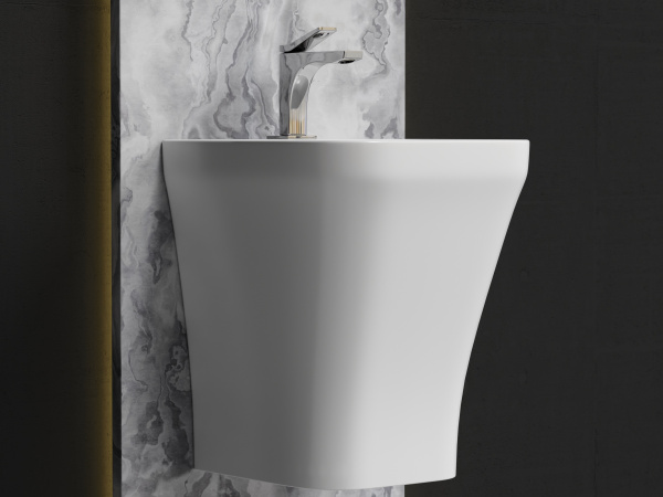Фото раковина подвесная ceramicanova dion 36.5 см, цвет: белый cn6067
