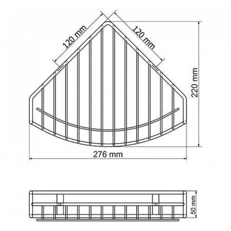 Фото полка металлическая wasserkraft k-1211