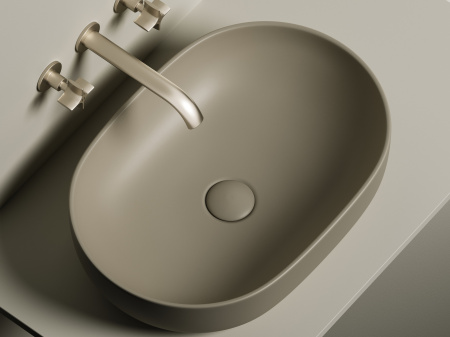 Фото раковина накладная ceramicanova element 60 см, цвет: капучино cn6047mc
