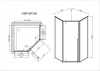 Фото душевое ограждение vincea penta 100x100 см  vsp-3p100clb