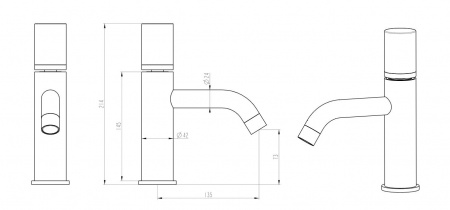 Фото смеситель для раковины boheme stick 121-wg.2