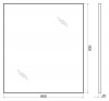 Фото зеркало belbagno 80 см spc-al-800-900