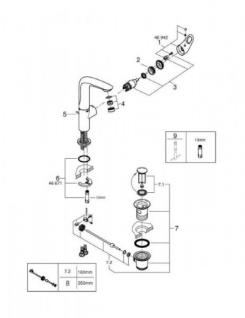 Фото смеситель для раковины grohe eurostyle 23569003