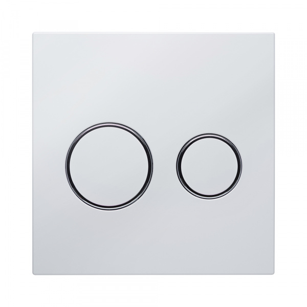 Фото клавиша смыва kk-pol p01v1 для инсталляции uni (белый/хром/белый)