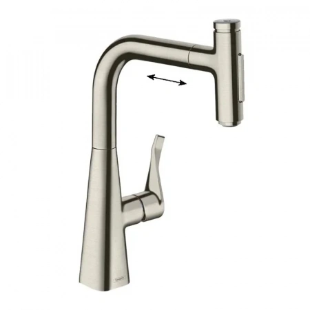 Фото смеситель для кухонной мойки hansgrohe metris select 73817800