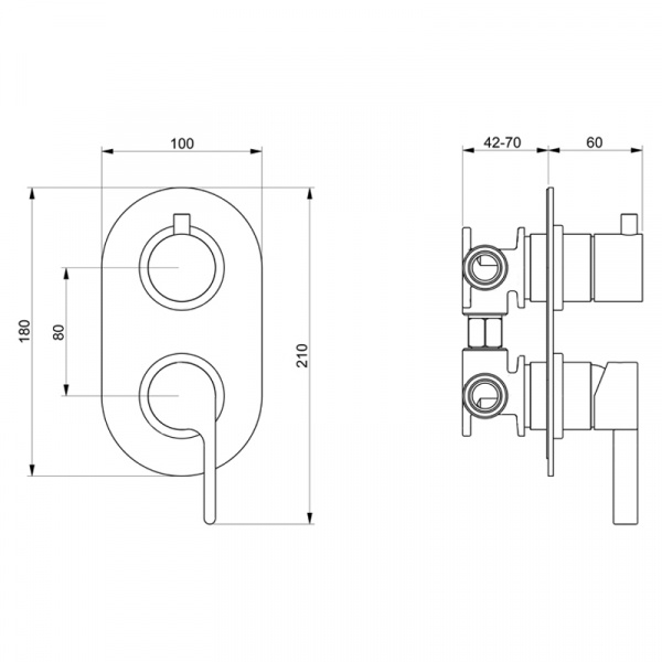 Фото встраиваемый смеситель для душа webert doremi dr860101015