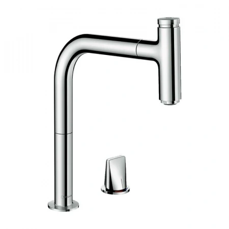 Фото смеситель для кухонной мойки hansgrohe metris select 73825000