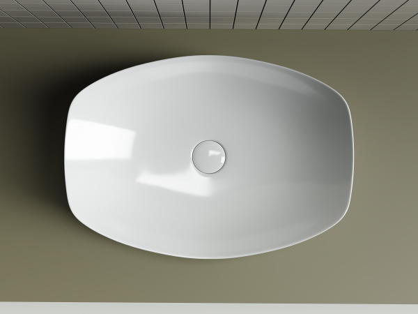 Фото раковина накладная ceramicanova element 56 см, цвет: белый cn5016