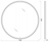 Фото зеркало с подсветкой belbagno 100 см spc-rng-1000-led-tch