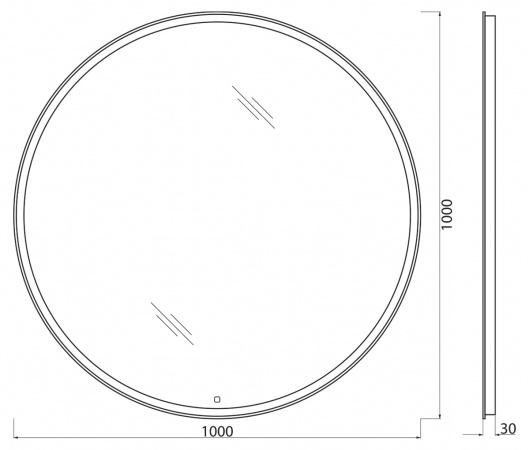 Фото зеркало с подсветкой belbagno 100 см spc-rng-1000-led-tch