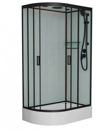 Фото душевая кабина frank f412/1 l/r м black 120x80 см 20066