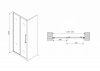 Фото душевая дверь abber schwarzer diamant 130 см ag30130mh