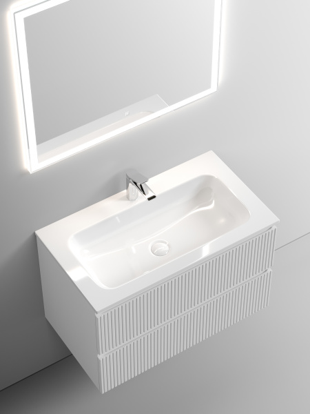 Фото тумба под раковину sancos snob t 80 см, цвет: bianco snt80w