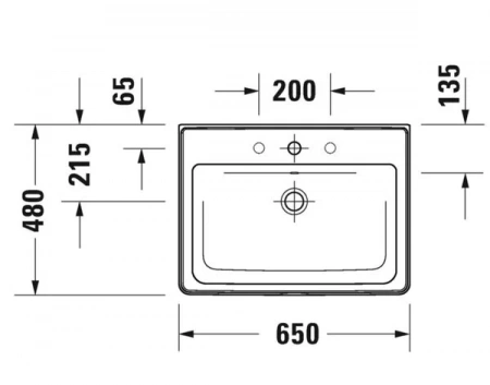 Фото раковина подвесная duravit d-neo 65 см 2367650000