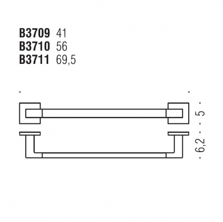 Фото полотенцедержатель colombo design basic q 69,5 см b3711
