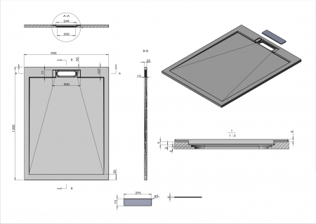 Фото поддон vincea 120x90 см vst-4srl9012w