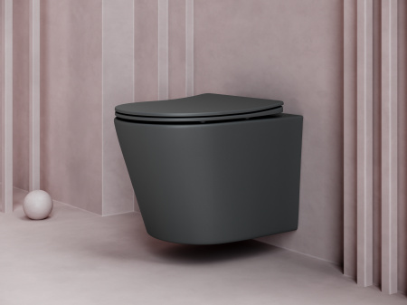 Фото унитаз подвесной, безободковый ceramicanova balearica cn6000mdh