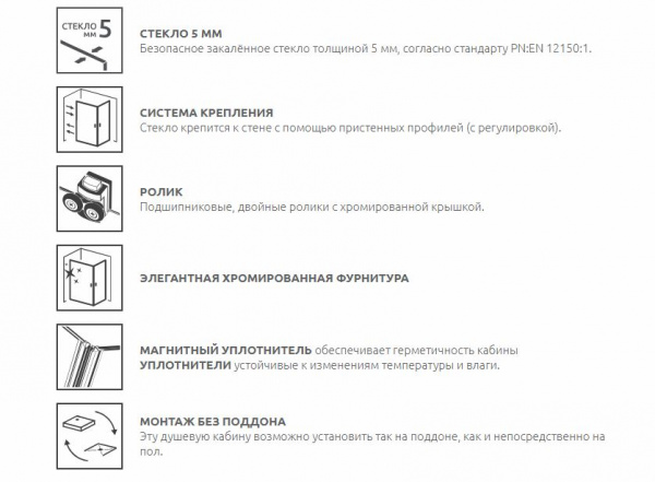 Фото душевое ограждение radaway classic c 80x80 см 30060-04-01