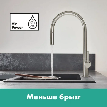 Фото смеситель для кухонной мойки hansgrohe talis 72802800