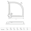 Фото поддон excellent sense compact 90x90 см brex.sen09whc