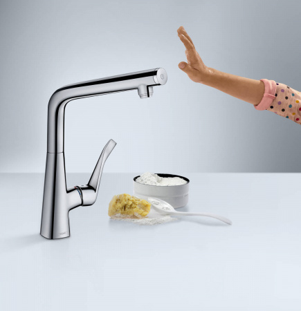 Фото смеситель для кухни hansgrohe metris select 14883000