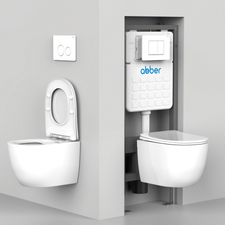 Фото унитаз подвесной abber rechteck ac1201mbe