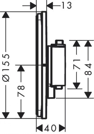 Фото термостатический смеситель для душа hansgrohe shower select comfort s 15554140