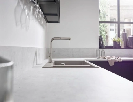 Фото смеситель для кухонной мойки hansgrohe talis 72808800